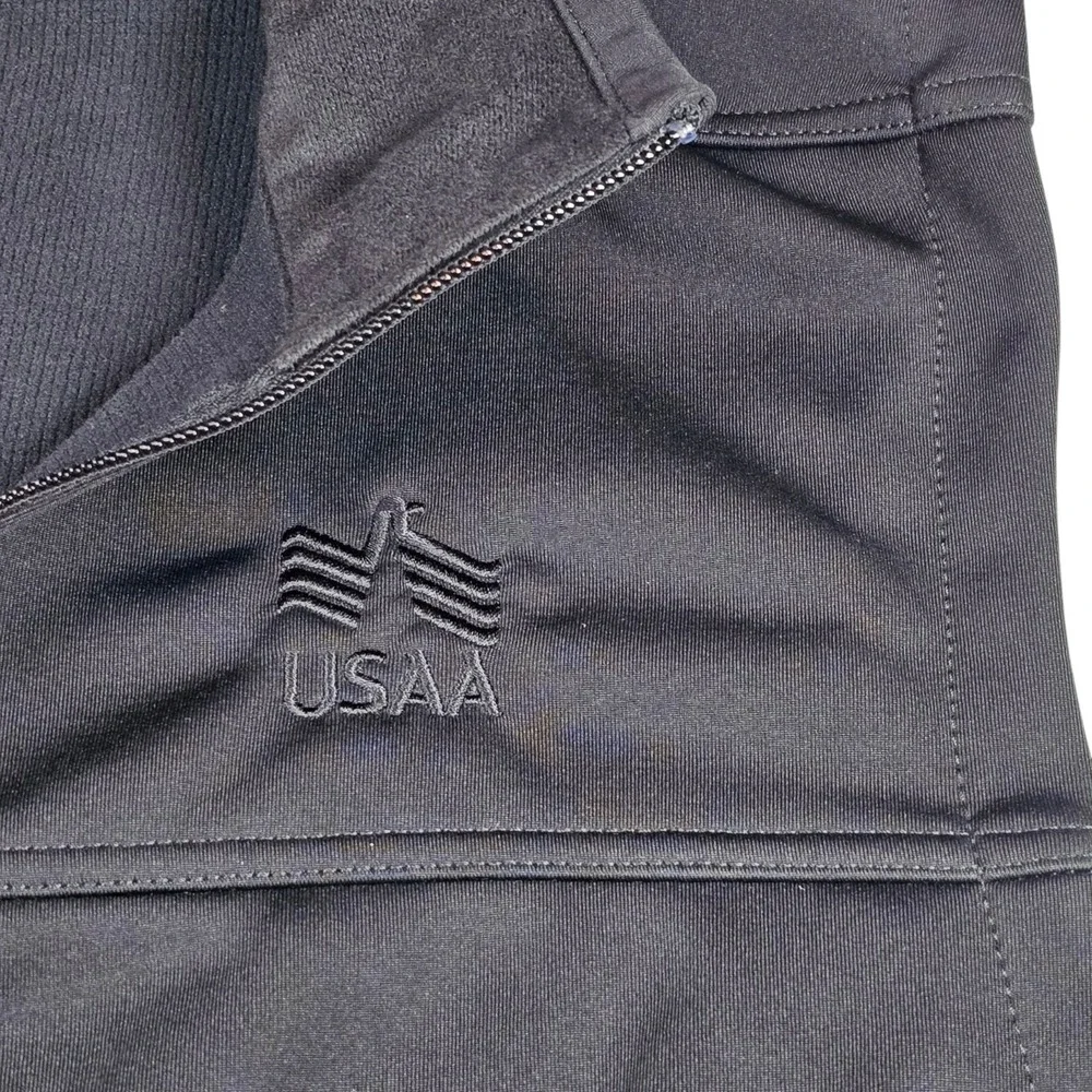 The North Face Windwall Black Soft Shell Performance Vest- Men's Sz L USAA LOGO